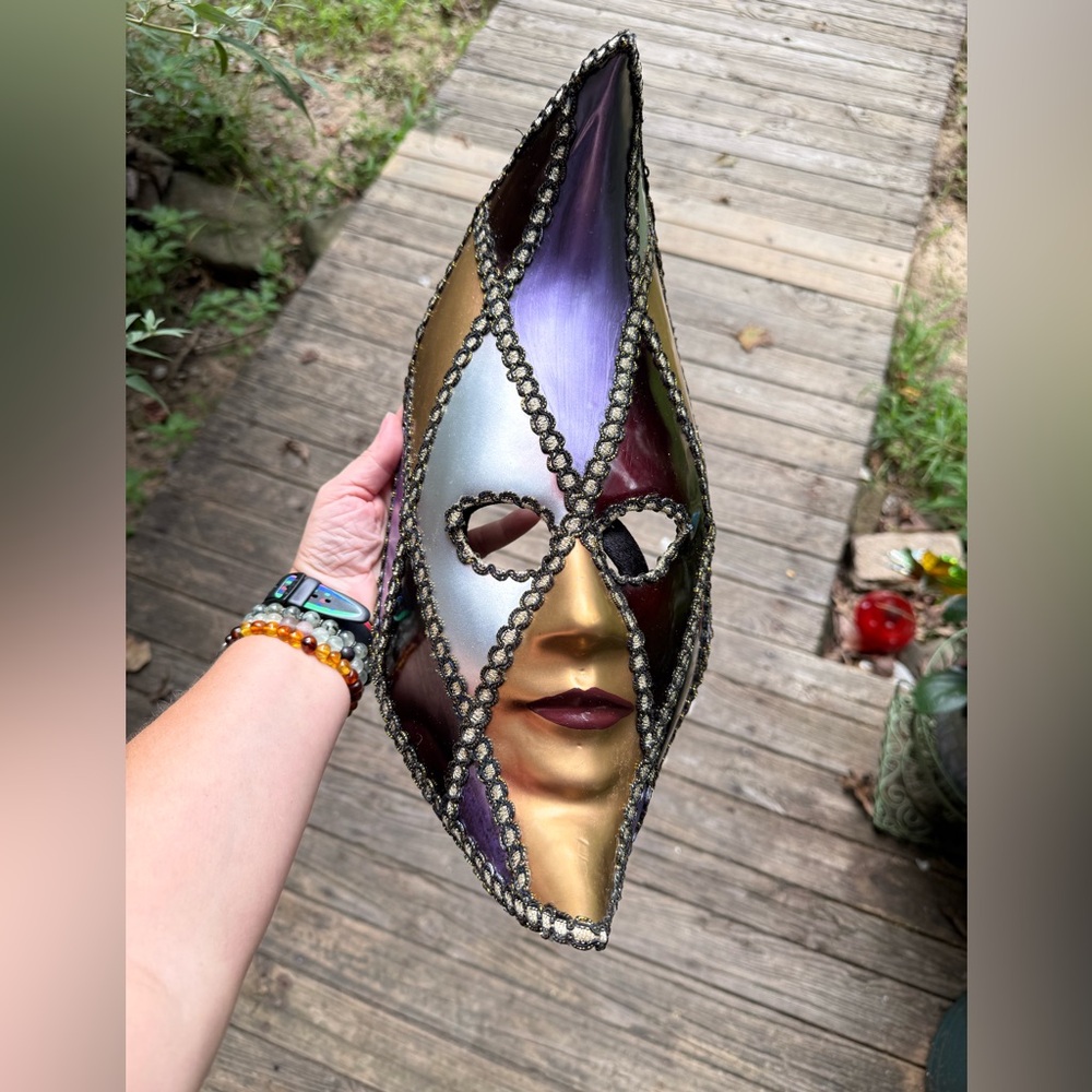 Vintage Mardi Gras Moon face mask